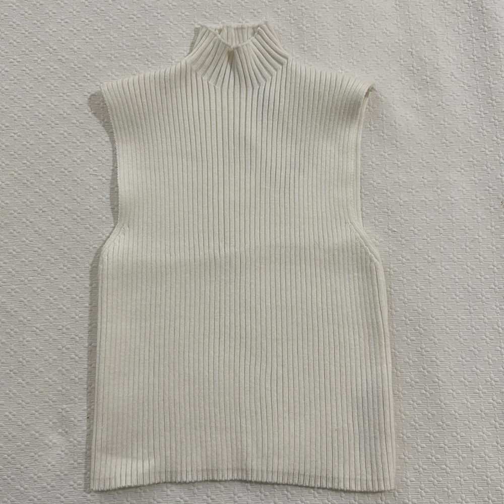 ZARA Women’s White Turtle Neck Shirt | Size L